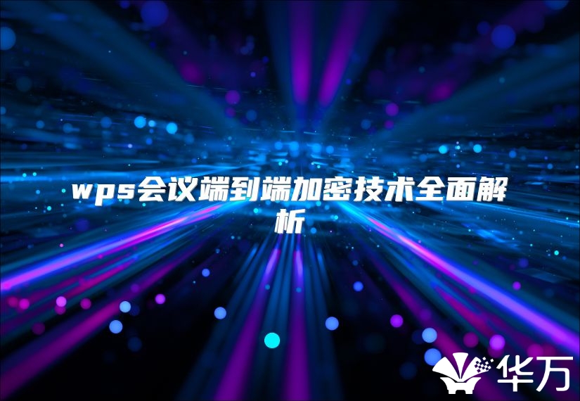 wps会议端到端加密技术全面解析